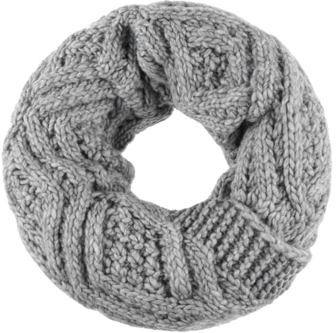Seeberger Salvirola Loopschal Strickschal Damenschal Rundschal Winterschal Damen - Winter Herbst-Winter - One Size hellgrau