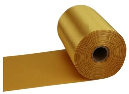 Rolle TüLl,TüLl Pastellfarben 25 meter/rolle 8 cm / 10 cm / 15 cm seiden satinbänder DIY. Hochzeitsstuhl SchärpenVerpackung Dekoration Seidenbänder (Color : 39-Gold yellow, Size : 15cm X 25meters