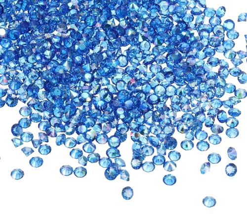 PATIKIL 14000Pcs Wedding Table Scatter Confetti Crystals 3mm Acrylic Diamonds Vase Fillers Gems for Table Centerpiece Decorations Bridal Shower Party, Dark Blue AB