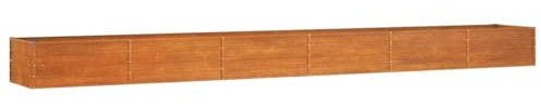Makastle Jardiniere sur Pieds, Espace Potager sur Pied Jardinage Exterieur Jardin et Balcon, boîtes de Jardin, Lit de Jardin Surélevé, Potager de Jardin Surélevé, rouillé 600x80x45 cm Acier corten