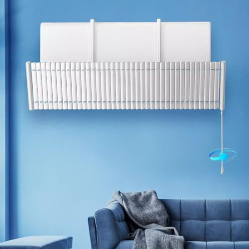 LJLAM Klimaanlage Split Windabweiser, Verstellbarer Metallabweiser, Luftabweiser für Klimaanlagen, Split Klimaanlage Windabweiser, 5 Windleitmodi
