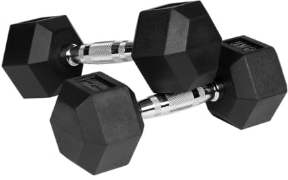 Rebel Hanteln Gusseisen Gummierte HEX 2x5kg RBA-2325-05