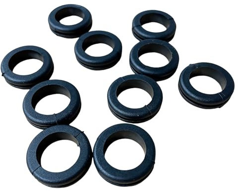 10 Pcs Rubber Cable Grommets For Junction Box Entries (20mm Open)