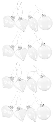 PLAFOPE 16stücke Weihnachtskugeln Zum Aufhängen DIY Ball Dekor Ornamente Für Weihnachten Baum Weihnachtskugeln Zum Selbermachen Party Schmuck Für Besondere Tage