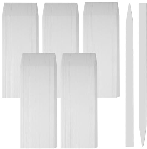 500 stycken parfym testremsor, 17 cm x 0,9 cm testpapper parfym, skrivbart dofttestpapper, rektangulärt tjockt aromaterapipapper för parfymer, eteriska oljor, diffusorer, dofter, etc. (vit)