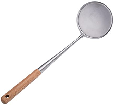 IMIKEYA Cuchara Plana de Acero Inoxidable Freír Utensilio de Cocina Duradero Hogar Restaurante para Hacer Tartas y Cocinar Casa