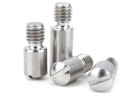 4pcs M6×25mm 304 Stainless Steel Slotted Headless Step Positioning pin, Shaft Position Threaded pin, GB831