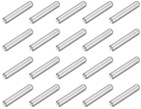 QUARKZMAN 120pz Spina Centraggio Perni 304 Acciaio Inossidabile M2 x 10mm Cilindrica Perno Supporto Mensole Perno Parallelo per Produzione Meccanica Industria Installazione Mobili, Argento