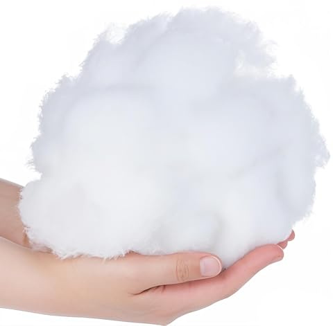 Homewit Ouate de remplissage 250 g - Matériau de remplissage : 100 % polyester - Ouate de remplissage très moelleuse de qualité supérieure pour peluches, coussins, projets de bricolage, lavable à 95 °