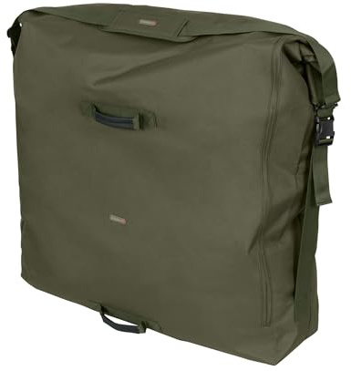 Trakker NXG Bedchair Bag | Roll Top Design | Full Zip for Easy Access | Fits Standard and Compact Beds with Sleeping Bags | Adjustable Shoulder Strap | Water Resistant N-dura Fabric | Code 204140