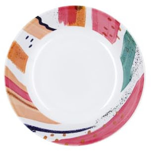 Quid Acuarela Set 6 Platos Hondos Melamina 20cm Melamina No Apto Microondas Extra Fuerte