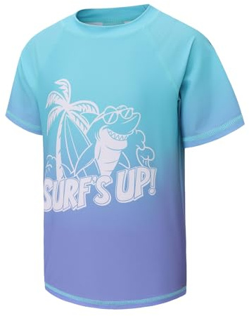 UV Shirt Kinder Schwimmshirt Einteiler Kurzarm Badeshirt Kinder Badeanzug Jungen 146 152/11-12 Jahre