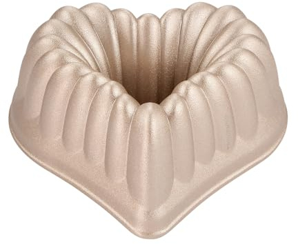 Tescoma Herz-Gugelhupfform Backform DELÍCIA, Durchmesser 16 cm, spülmaschinenfest und inklusive Rezept