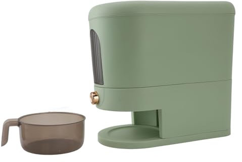 Generic Distributore di Riso di Grandi Dimensioni, Contenitore di Riso Automatico 11,0 Libbre con Copertura da Cucina (Verde menta)