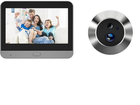 RichVibe Spioncino digitale wireless con monitor da 4,3 pollici 1080P HD WiFi campanello grandangolare 120 ° PIR sensore di movimento PIR citofono riduzione del rumore per appartamento