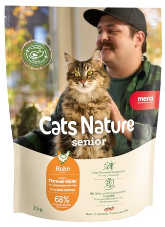 MERA Cats Nature Senior Huhn 2kg Katzenfutter trocken ohne Getreide