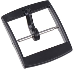 CTIRCHIU Fibbia Orologio in Plastica 4 Pezzi Fibbia Chiusura Orologio Facile da Installare Design Semplice in Pelle Nero