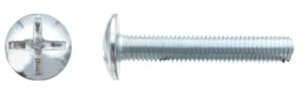 200 Vis Boulons Poêlier Tête Ronde Large Fendue en Croix 5 x 20 mm - NFE 25129 - Zingué blanc - D-Work