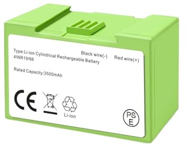 Batería De Repuesto De 14,4 V, 2600 MAh/5000 MAh, Compatible con Roomba I7, I3, I4, I5, I6, I7, I8, J7 Y E5.(4000mAh)
