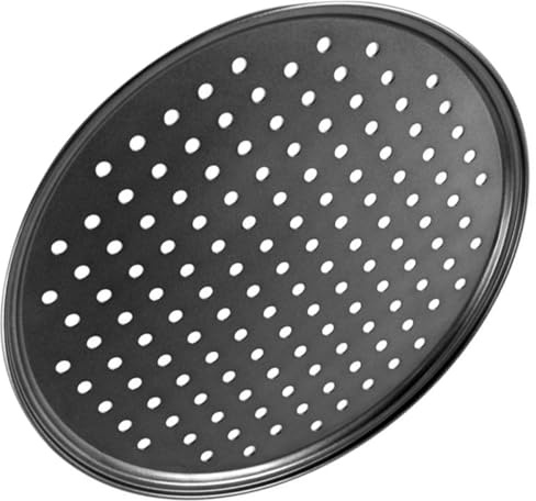 TOYANDONA Teglia Pizza Forata Antiaderente Vassoio Rotondo Ventilato per Forno Multifunzione per Pizza Fatta in Casa Verdure e Grigliate Facile da Pulire