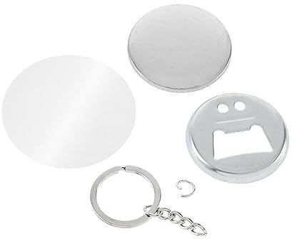 Maquina para Hacer Chapas, 100 piezas 58mm llavero abrebotellas insignia botón suministro Base piezas materiales