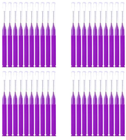Interdentalborstar och tandtrådspinnar, Interdentalborste T-tröja kissar for tänder Tandtråd Tandpetare Hängselskenor Multicolor 8-40 st(Purple 32pcs)