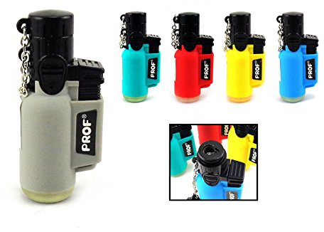 Briquet Tempête Chalumeau Torche Prof - Rechargeable gaz - Réglable (rouge/rosé)