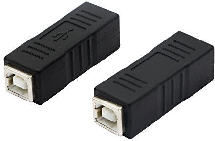 zdyCGTime USB B Print Adapter USB B Print Port Female to Female Converter (2 Packs)
