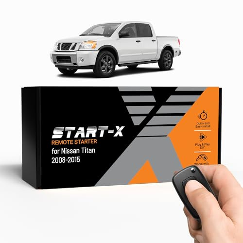 Start-X Remote Starter Kit for Nissan Titan (2008, 2009, 2010, 2011, 2012, 2013, 2014, 2015) Vehicles with Immobilizer | Key Ignition | Plug & Play | Lock 3X to Remote Start | Zero Wire Splicing