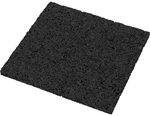 Terrassenpads 90 x 90 x 3mm (100 Stk.) - Terrassen Pads aus Gummi - Unterlegpads aus Gummigranulat für Pool und Balkon - Gummipads für WPC Terrassendielen und Terrassenplatten - Schwarz
