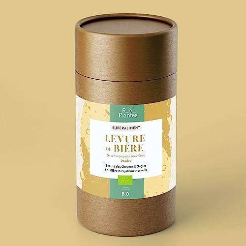 Levure de Bière Bio Poudre 100 g – Riche en Vitamines B et Protéines, Favorise la Beauté des Cheveux, de la Peau et des Ongles, Soutient la Digestion | Conditionnée en France, RUE DES PLANTES