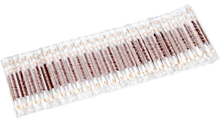 Lot de 50 cotons-tiges jetables en iode, emballés individuellement, pour tatouage, maquillage, à double tête