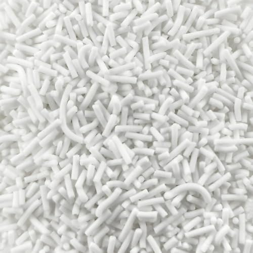 Streuselheld Jimmies Weiß 40g Zuckerstreusel | Weiße Sprinkles als edles Topping für Torten, essbare Deko-Streusel auf Muffins, Cupcakes und Geburtstagskuchen