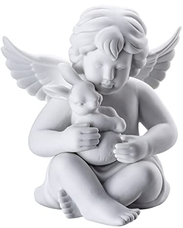 Arzberg Engel mit Hase Weiss Matt 14 cm