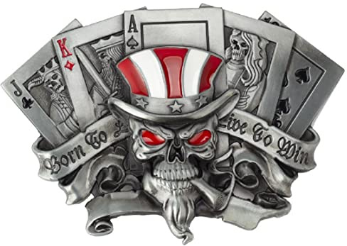Gürtelschnalle Totenkopf für Männer, Gürtelschnalle mit Totenkopf Poker echte Skala, Gürtelschnalle mit Totenkopf-Gürtelschnalle, Gothic Totenkopf Gürtelschnalle, Nein, NO