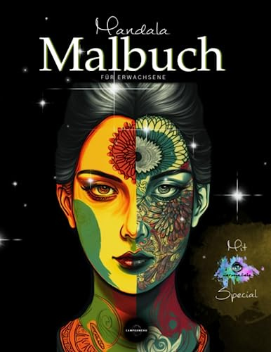 Mandala MALBUCH für Erwachsene mit 55 einzigartigen Motiven | Sei kreativ und bring bunte Farben in Deine Seele | Mit VIERAUGE.LIEBE Special