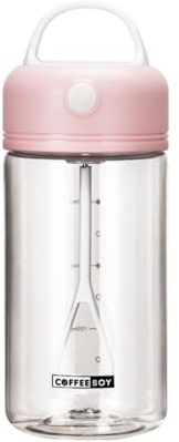 wisoolkic Shake Bottle a prueba de fugas IPX5 a prueba de agua 380ML Blending Cup Coctelera automática Funciona con batería Control de botón Mezclador de bebidas de agua, Rosa