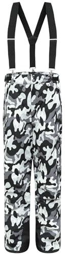BenBoy Hombre Pantalones de esquí para Softshell Impermeable Térmico Senderismo Nieve Escalada Calidez Versátil Removibles Invierno Peto para Montaña HXK7997M-Mehrfarbig-L