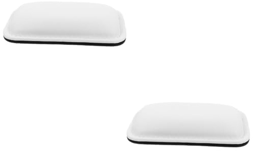 COOPHYA 2 Stück Handballenauflage Aus Leder Kissen Ergonomisches Mauspad Schreibtisch-handgelenkauflage Ellenbogenauflage Für Die Tastatur Arm Tastatur Mit Handgelenkstütze Griff Pu Weiß