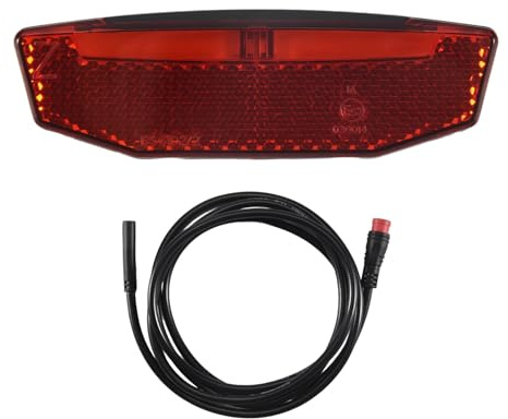 Gosera 6V-60V Electric Bike Rear Light/Tail Light LED Warning Rear Lamp for E-Scooter Ebike Taillights Waterproof Connector