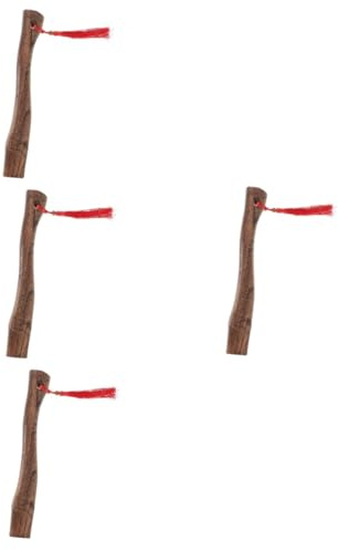 HOMSFOU 4 Stück Ergonomischer Axtgriff Robustem Qinggang Holz rutschfest für Camping und Outdoor Vielseitiger Ersatzgriff für Spaltäxte und Holzfällerwerkzeug