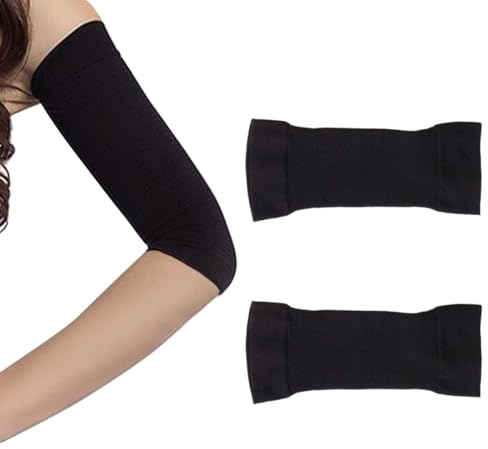 1 Paio Fascia Protettiva Cover per Unisex, Fascia Braccio Copri in Tessuto Traspirante, Manicotto Braccio, Fascia Copri Braccio in Tessuto Traspirante e di Design (Nero)