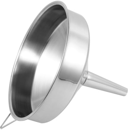 PLAFOPE Imbuto Grande in Acciaio Inox Spesso per Rabbocco Olio Motore e Carburante Auto Bocca Larga per Trasferimento Industriale Liquidi Resistente e Riutilizzabile per Automobili e