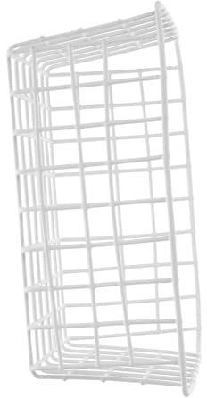Panier Blanc de Rangement Métallique Fil Congélateur | Fer, pour Réfrigérateur Cuisine, Rangement Ordonné des Légumes et Ingrédients, Léger et Facile à Déplacer