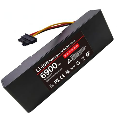6900mAh 14,4V Batería de Repuesto Compatible con Conga 3290 3890 3390 3490 3590 3690 3790 3890, Xiaomi Mop, Mop 2s, Mop Pro