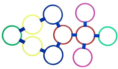 ZYIHNIRB 10 Set di Allenamento di Agilità con 10 Fibbie/Multicolore/Set di velocità E Agilità per Calcio, Bambini E Adulti, 38 CM
