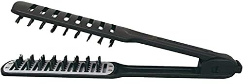 Eurostil Negro Doble Jabali Cepillo Alisado-Secador 1 un. Unisex Adulto, Único (8423029021542)