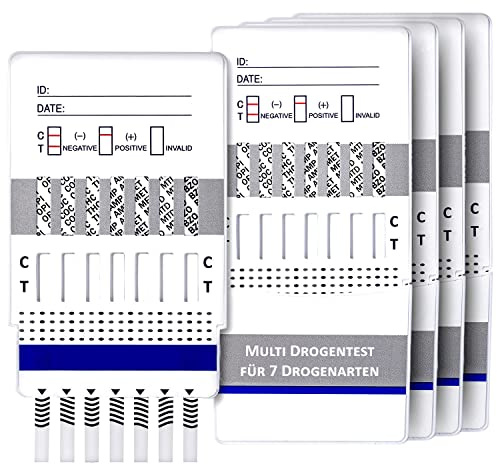 2 x One+Step Drogentest I Drogentest Schnelltest für 7 Drogenarten: Kokain I THC I Methampetamin I Opiate I Amphetamine I EDDP I Benzodiazepine