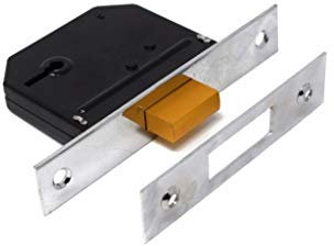 Yale Essentials 2.5 Inch/64 mm 3 Lever Sashlock Easy Fitting Template and Instructions, Mortice Locks for Internal Doors Provides Door Latching in Addition to Lock and Key Door Security, Chrome