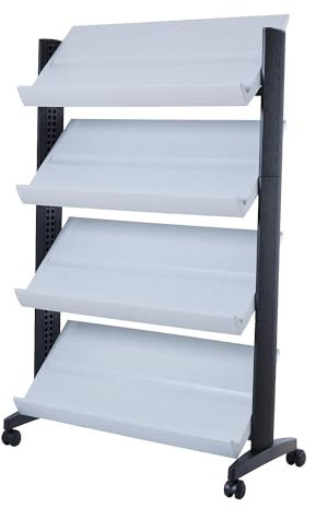 kaiserkraft | Prospektständer aus Polystyrol | für 12 x DIN A4 | schwarz / lichtgrau